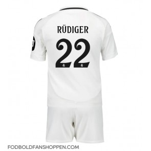 Real Madrid Antonio Rudiger #22 Hjemmebanetrøje Børn 2024-25 Kortærmet (+ Korte bukser)